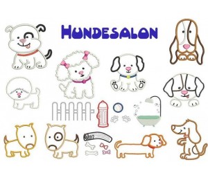 Stickserie Hundesalon - Hunde Motive